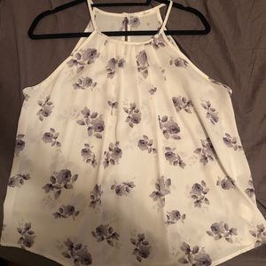 White floral top